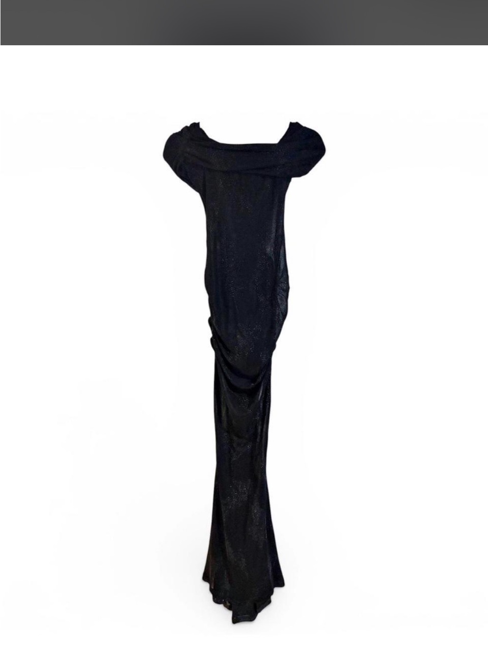 REVOLVE Black Off-Shoulder Sparkle Maxi Dress